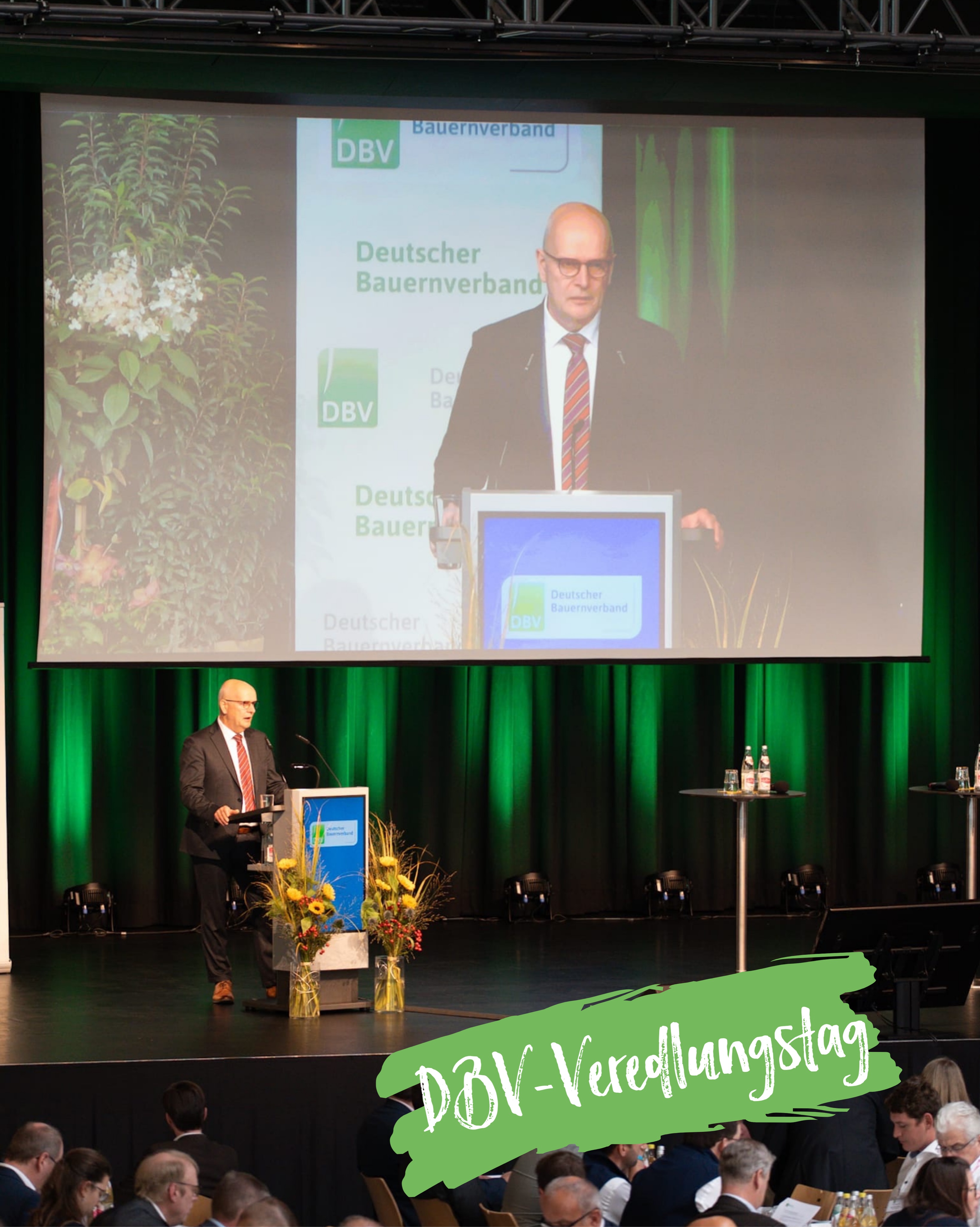 Beim Veredlungstag des Deutschen Bauernverbandes mit mehr als 500 Landwirtinnen und Landwirten in Es